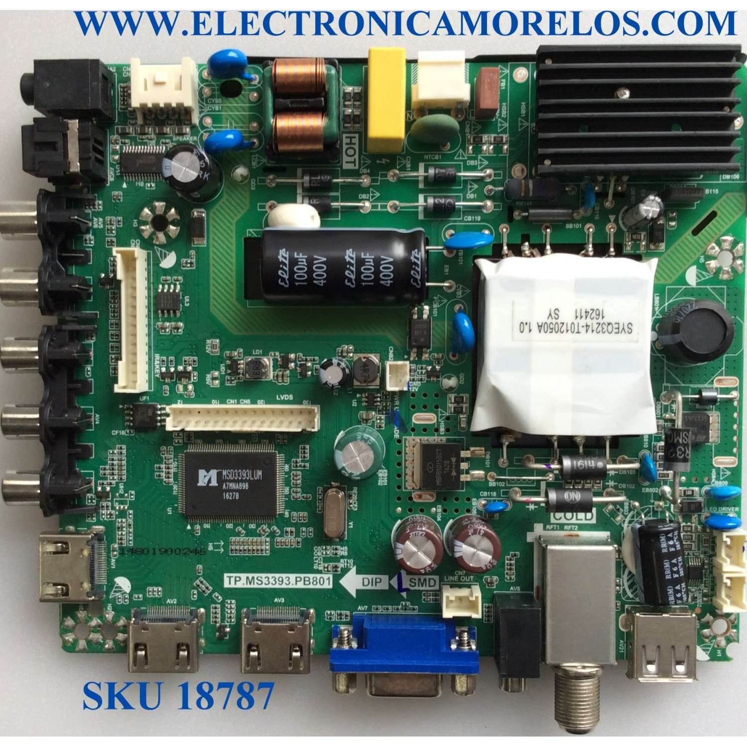 MAIN / FUENTE / (COMBO) / ELEMENT H16071134 / TP.MS3393.PB801 / SY16258-1 / 20160615_163453 / PANEL`S T390-DXB /  DISPLAY LC390TU1A / MODELO ELEFW3916
